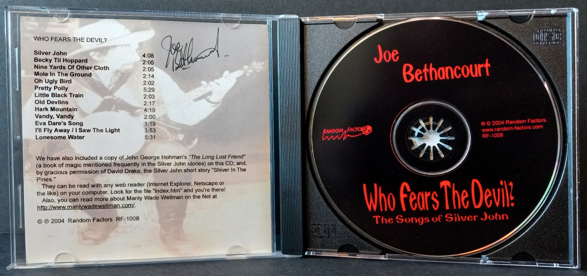 JOE BETHANCOURT: Who Fears the Devil? (signed) - CD, 2004