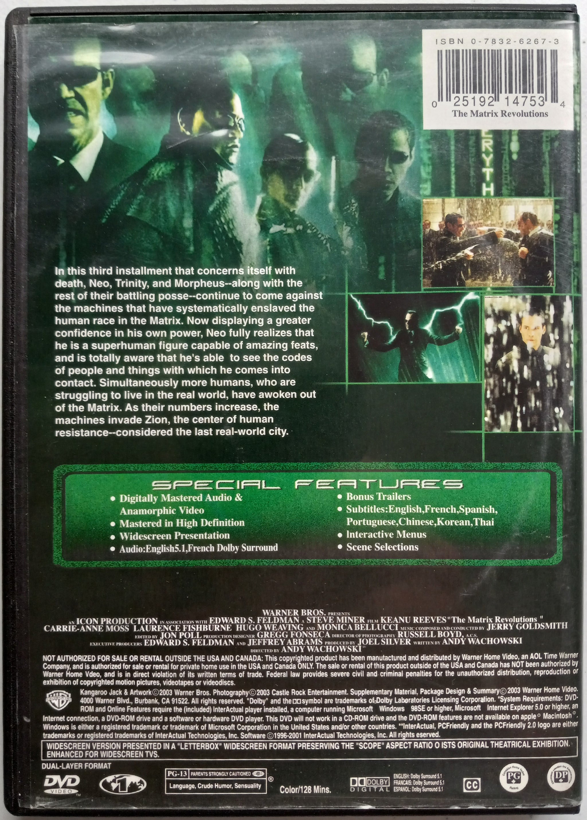 Matrix Neutral Good The Matrix Reloaded Dvd Opening To The Matrix: Reloaded 2003 (2003