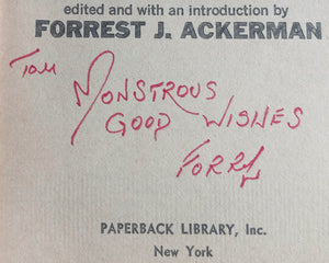 ACKERMAN, FORREST J.: Lot of 6 inscribed items